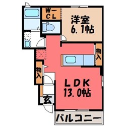 大平下駅 バス4分  カワチ大平店前下車：停歩3分 1階の物件間取画像